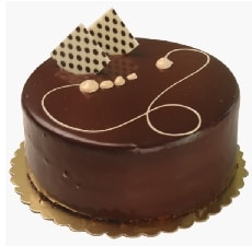 Klasik Çikolatalı Yaş Pasta 2-3 Kişilik Yuvarlak Form