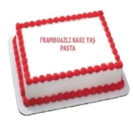 Şık ve Sade Tasarımlı 45 Kişilik Frambuazlı Pasta